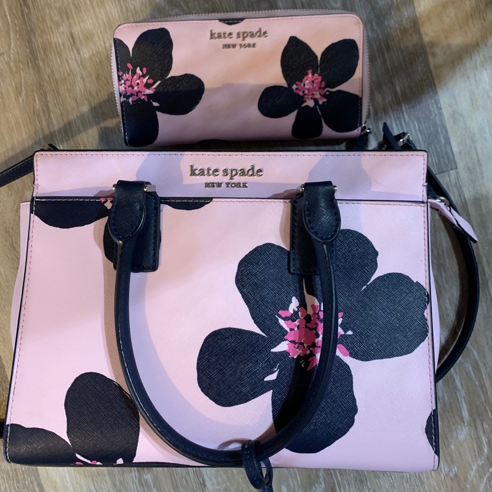 Kate Spade CAMERON FLORA SATCHEL & BIFOLD WALLET
